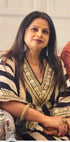 Gold Black Striped Kaftan Set